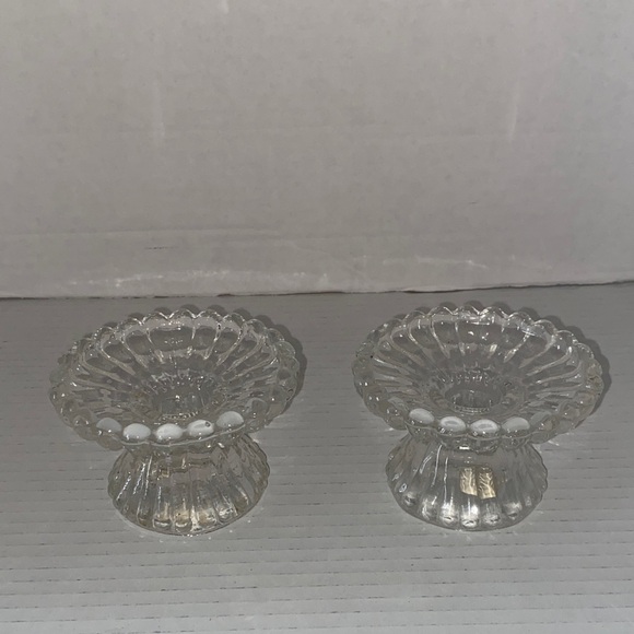 PartyLite Glass Candle Holder Set of 2 - Picture 4 of 7